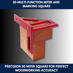 Precision Aluminum Alloy Miter Triangle Ruler – 3D Multifunction Woodworking Square view 4