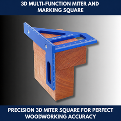 Precision Aluminum Alloy Miter Triangle Ruler – 3D Multifunction Woodworking Square view 5