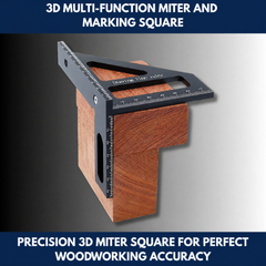 Precision Aluminum Alloy Miter Triangle Ruler – 3D Multifunction Woodworking Square view 7