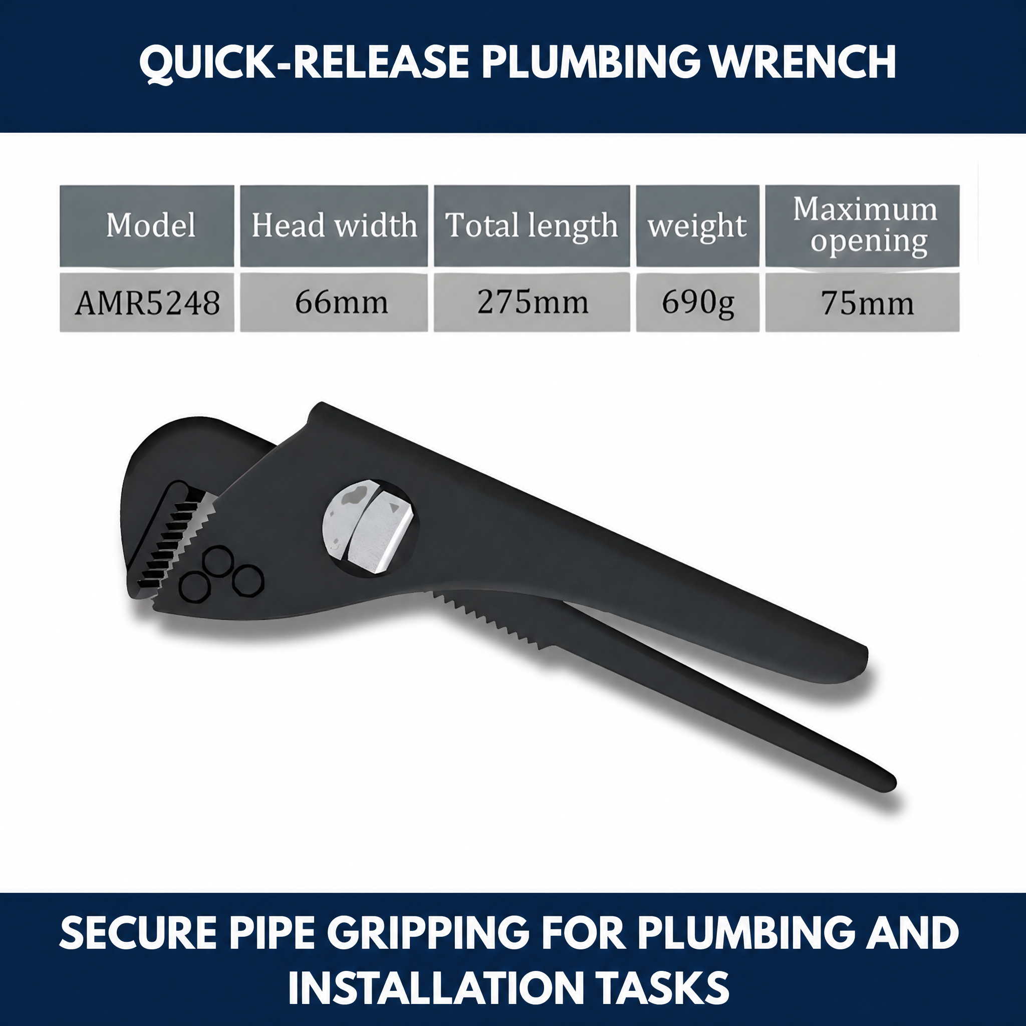 Quick-Release Plumbing Wrench