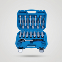 QuickMech 18 piece shock absorber strut nut socket set in blow molded case