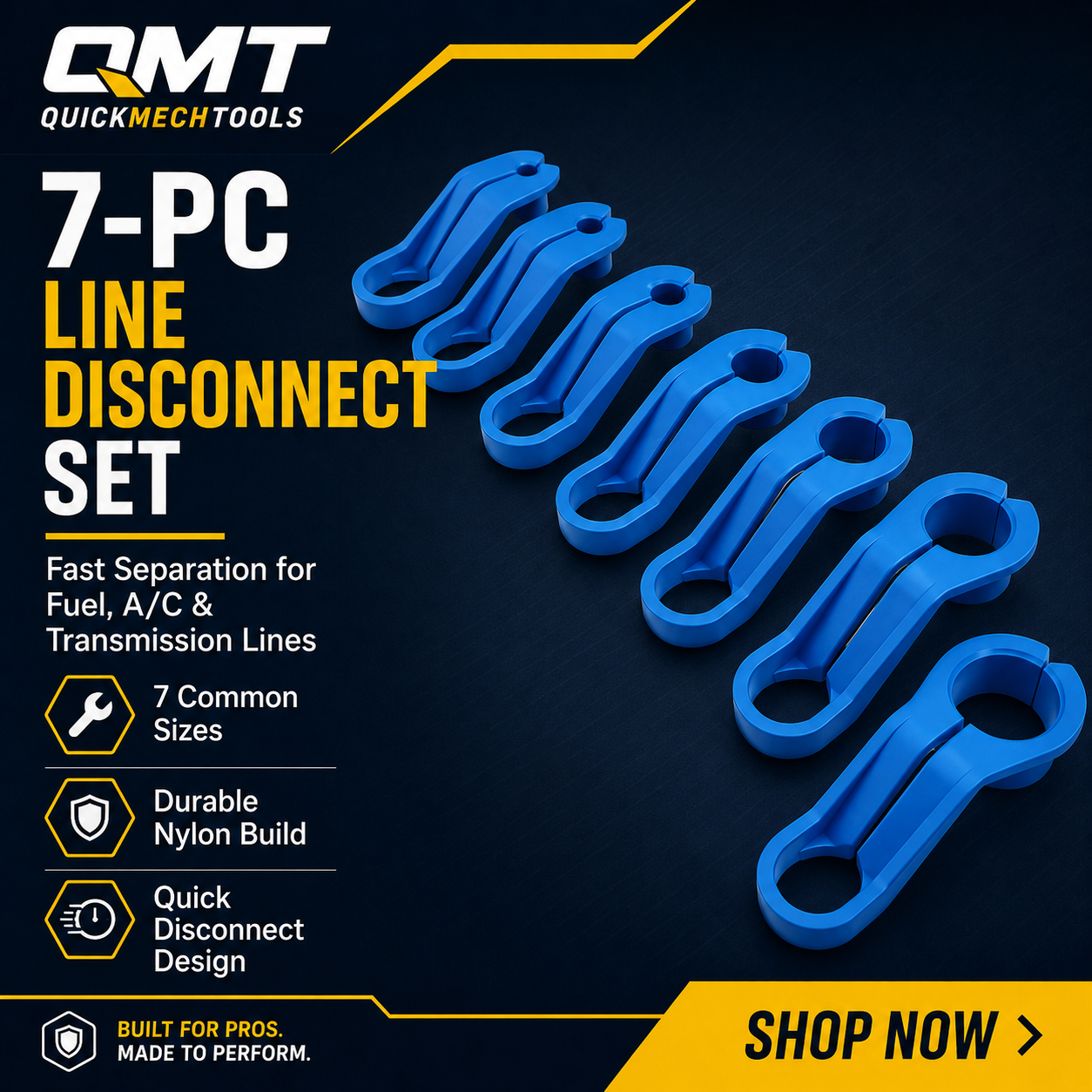 QuickMech™ 25-Piece Automotive AC & Fuel Line Disconnect Tool Kit