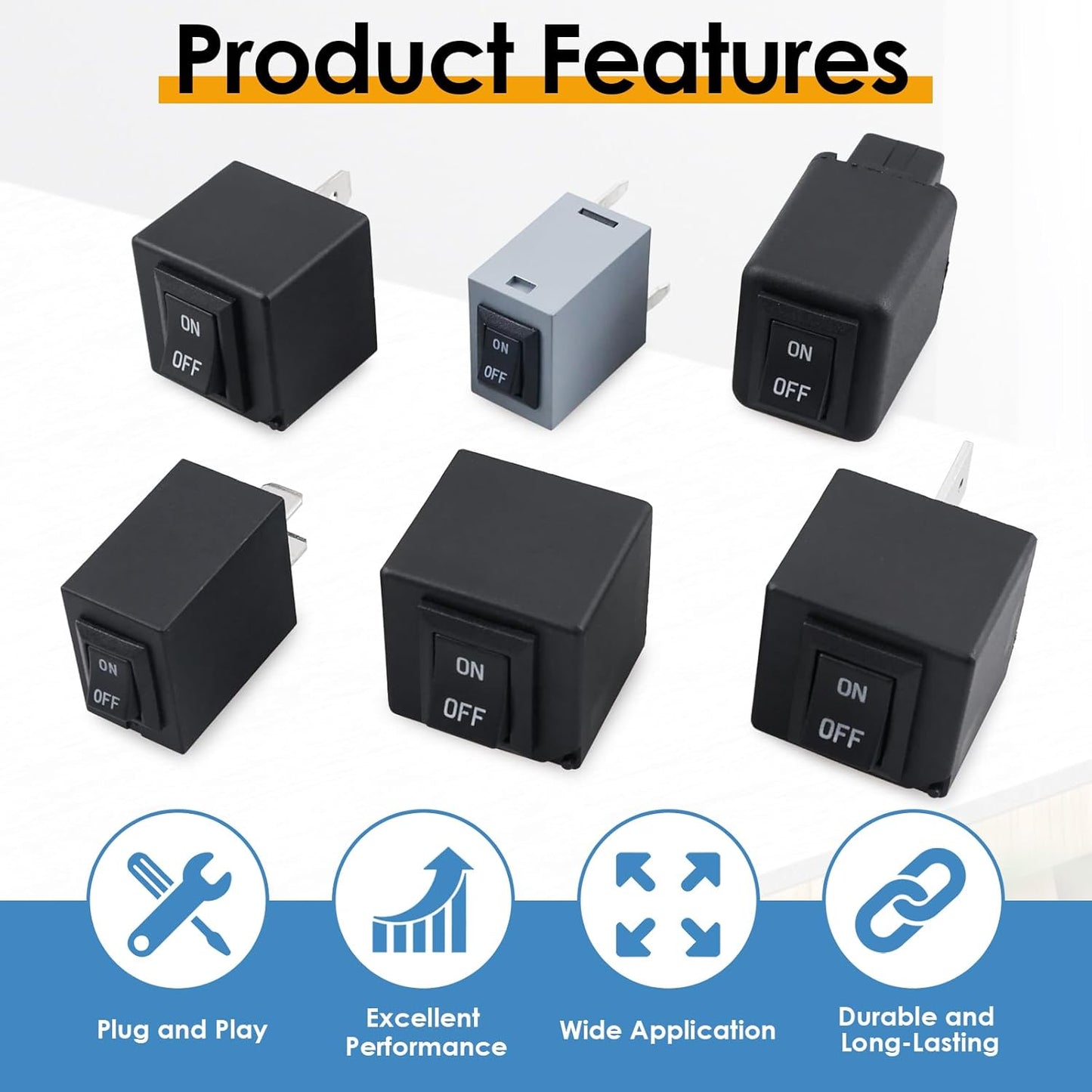 QuickMech™ 6-Pack Relay Bypass Switch Kit — Automotive Diagnostic Tester for Fuel Pumps, Window Motors, Headlights & More (Replaces 9036, 9037, 9038)