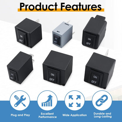 QuickMech™ 6-Pack Relay Bypass Switch Kit — Automotive Diagnostic Tester for Fuel Pumps, Window Motors, Headlights & More (Replaces 9036, 9037, 9038)