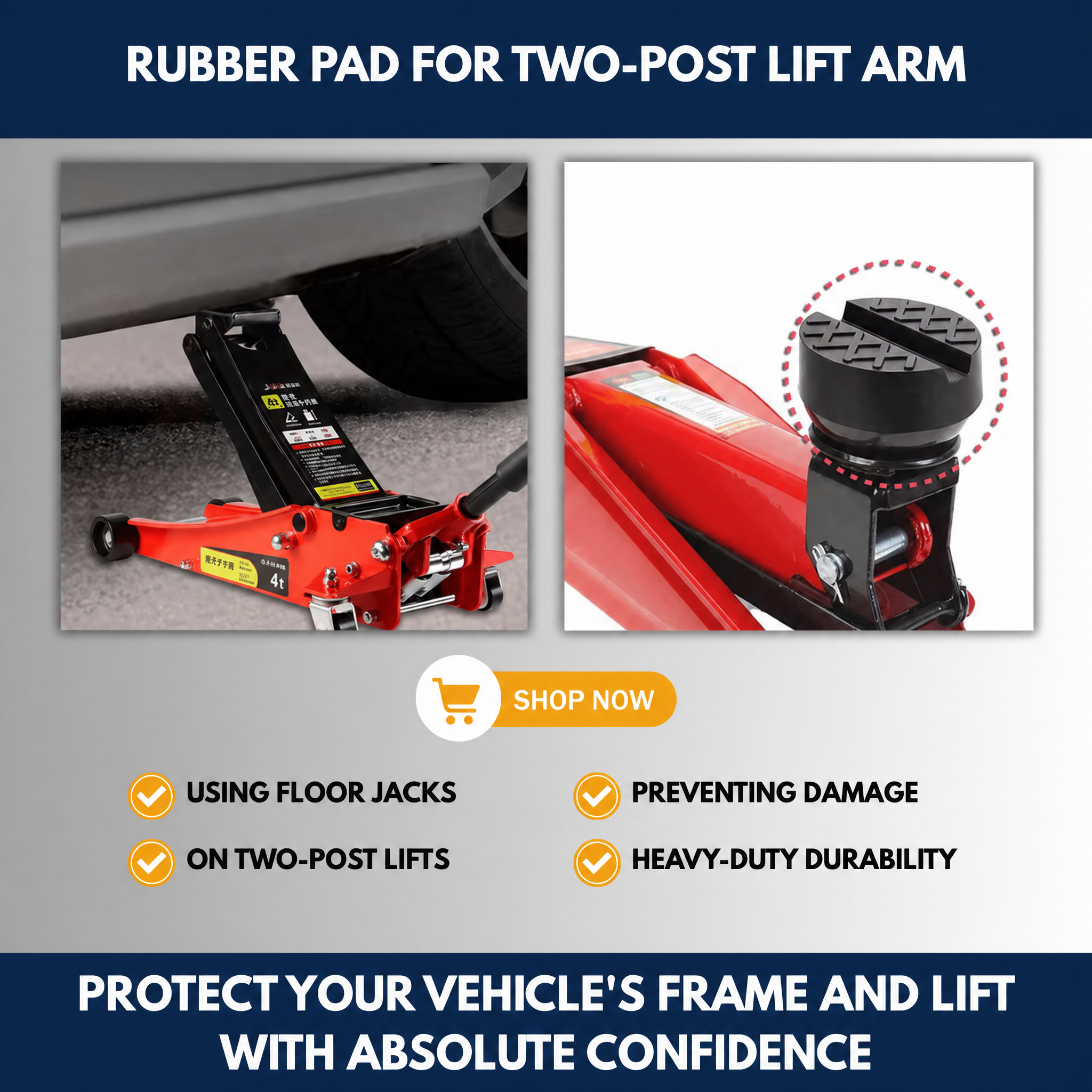 Rubber Pad for Two-Post Lift Arm