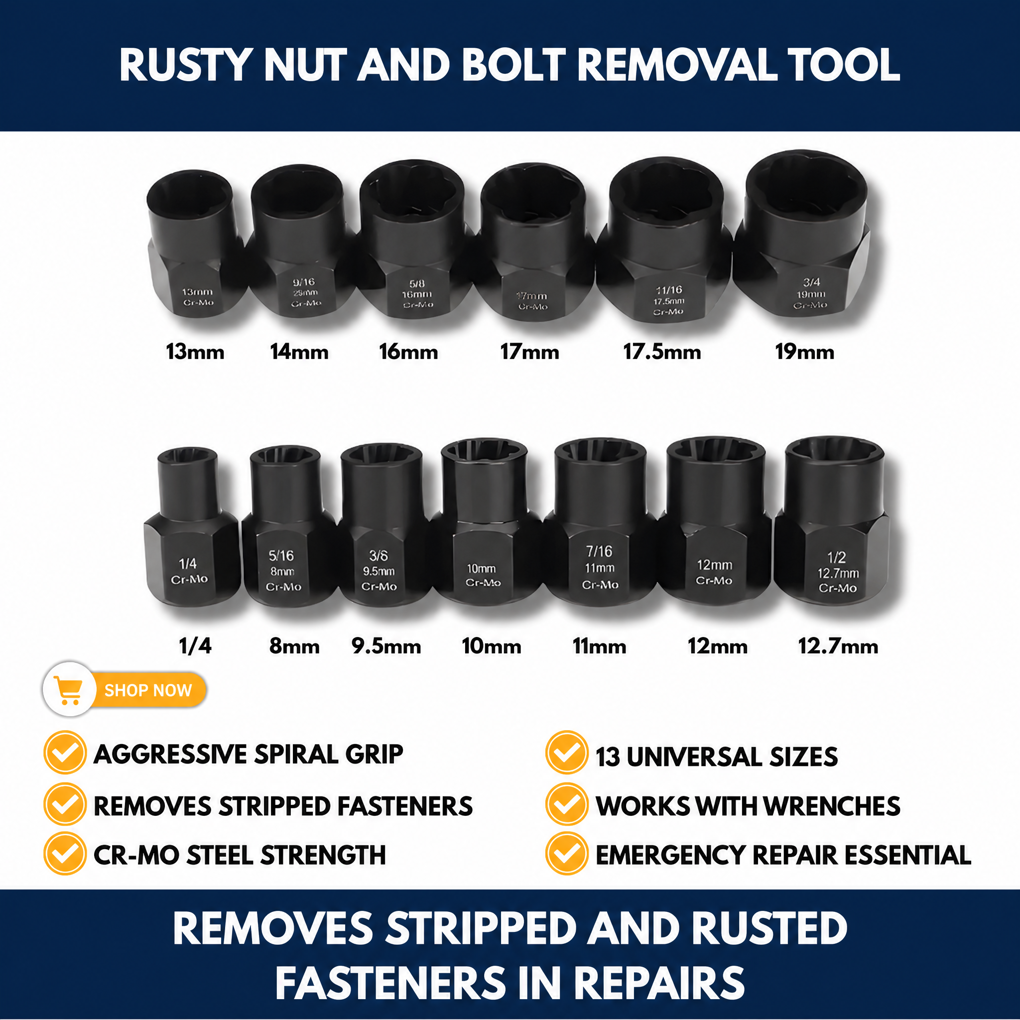 Rusty Nut And Bolt Removal Tool
