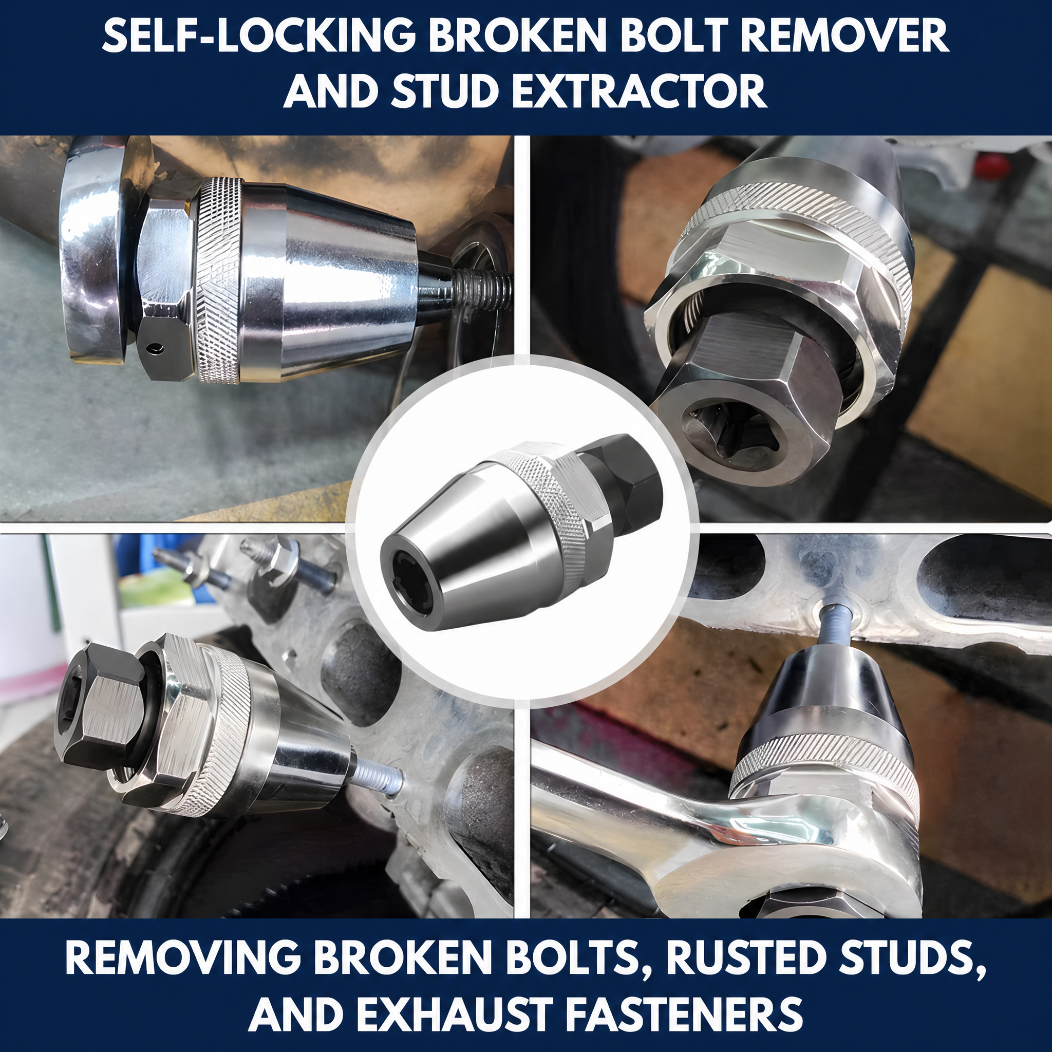 Self-Locking Broken Bolt Remover & Stud Extractor