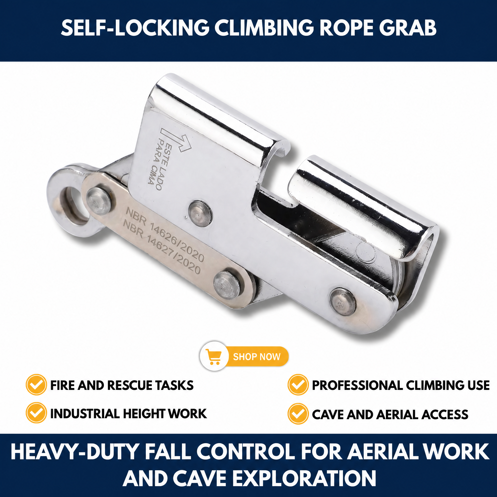 Self-Locking Climbing Rope Grab