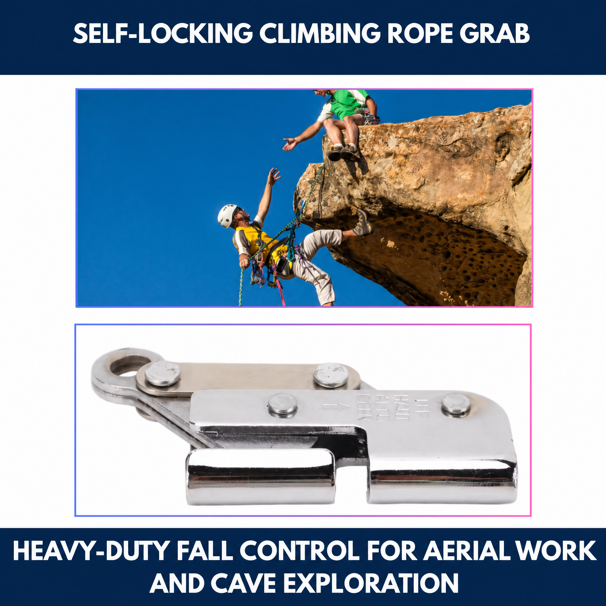 Self-Locking Climbing Rope Grab
