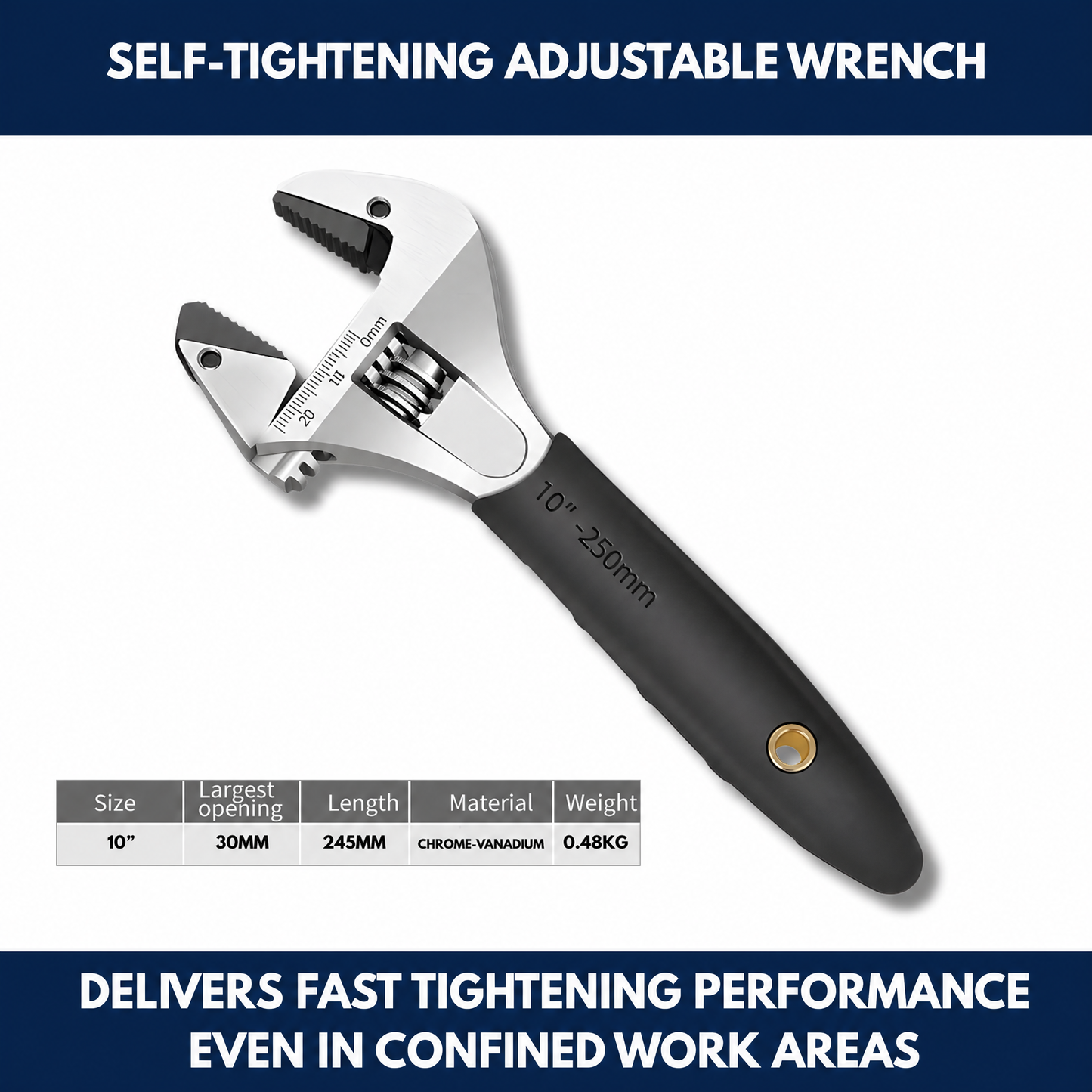 Self-Tightening Adjustable Wrench