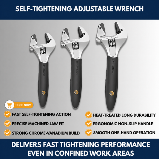 Self-Tightening Adjustable Wrench