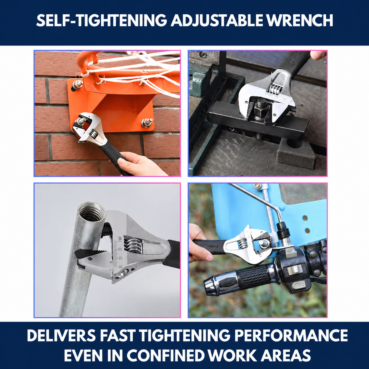 Self-Tightening Adjustable Wrench