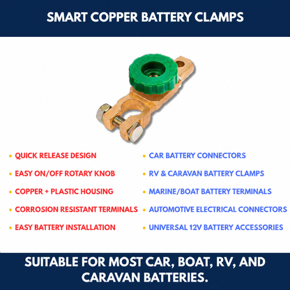 Smart Copper Battery Clamps