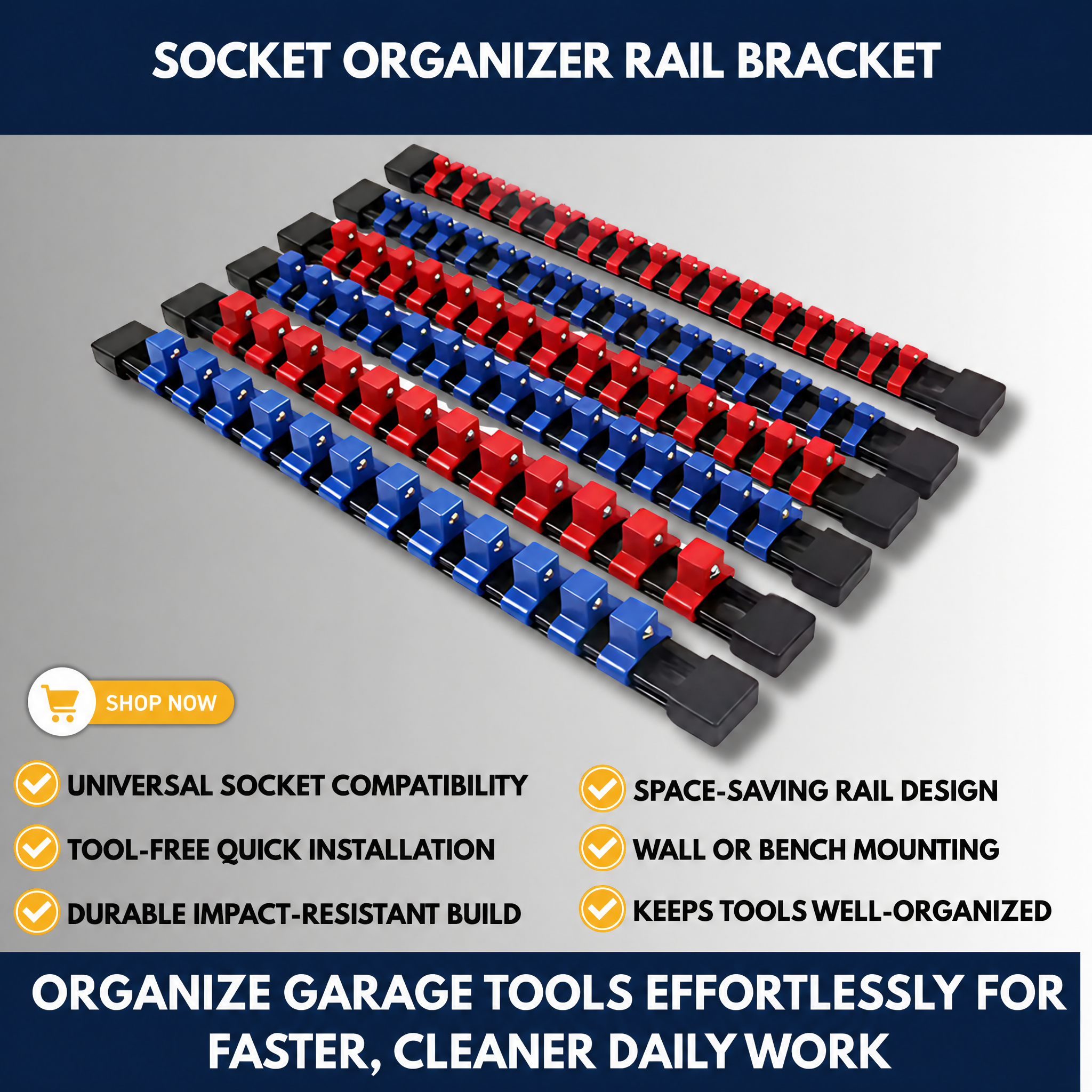 Socket Organizer Rail Bracket