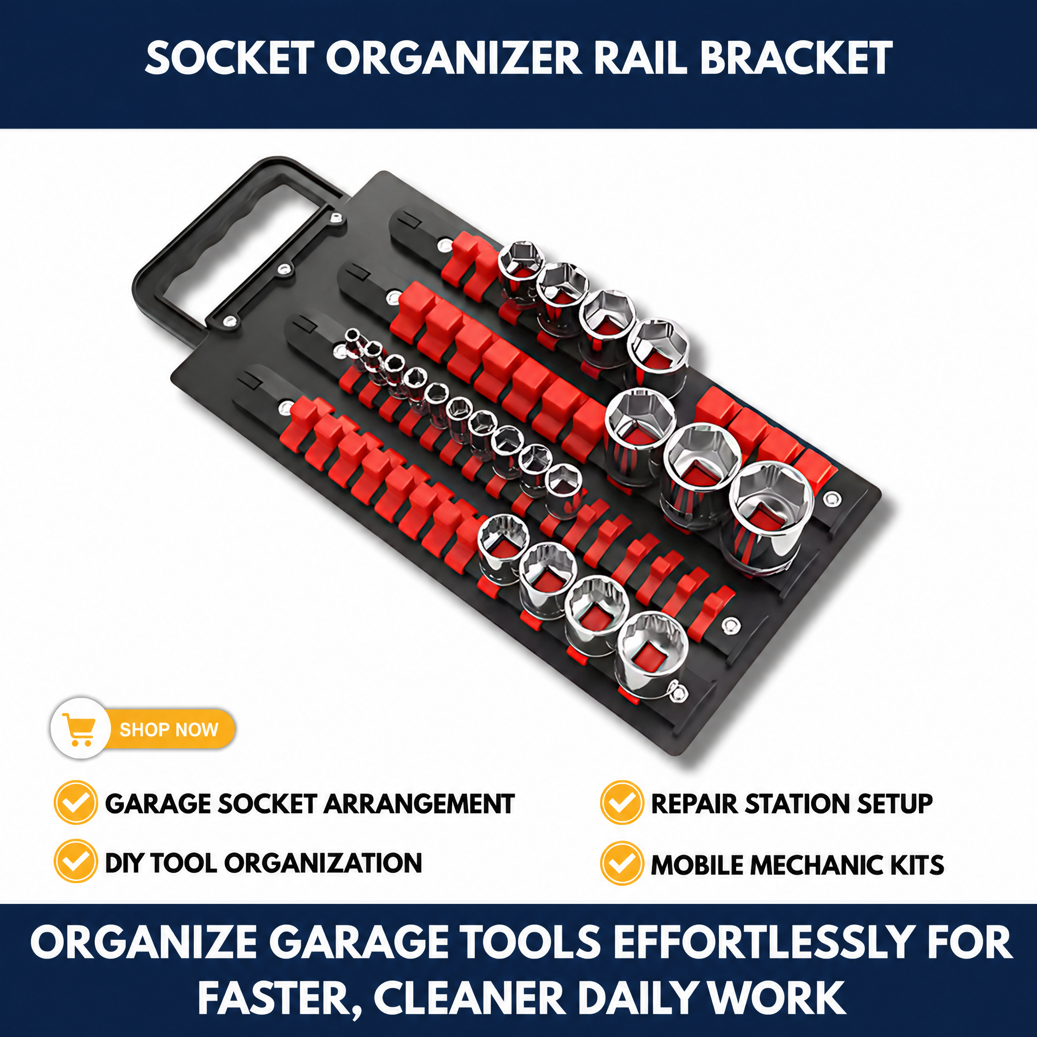 Socket Organizer Rail Bracket