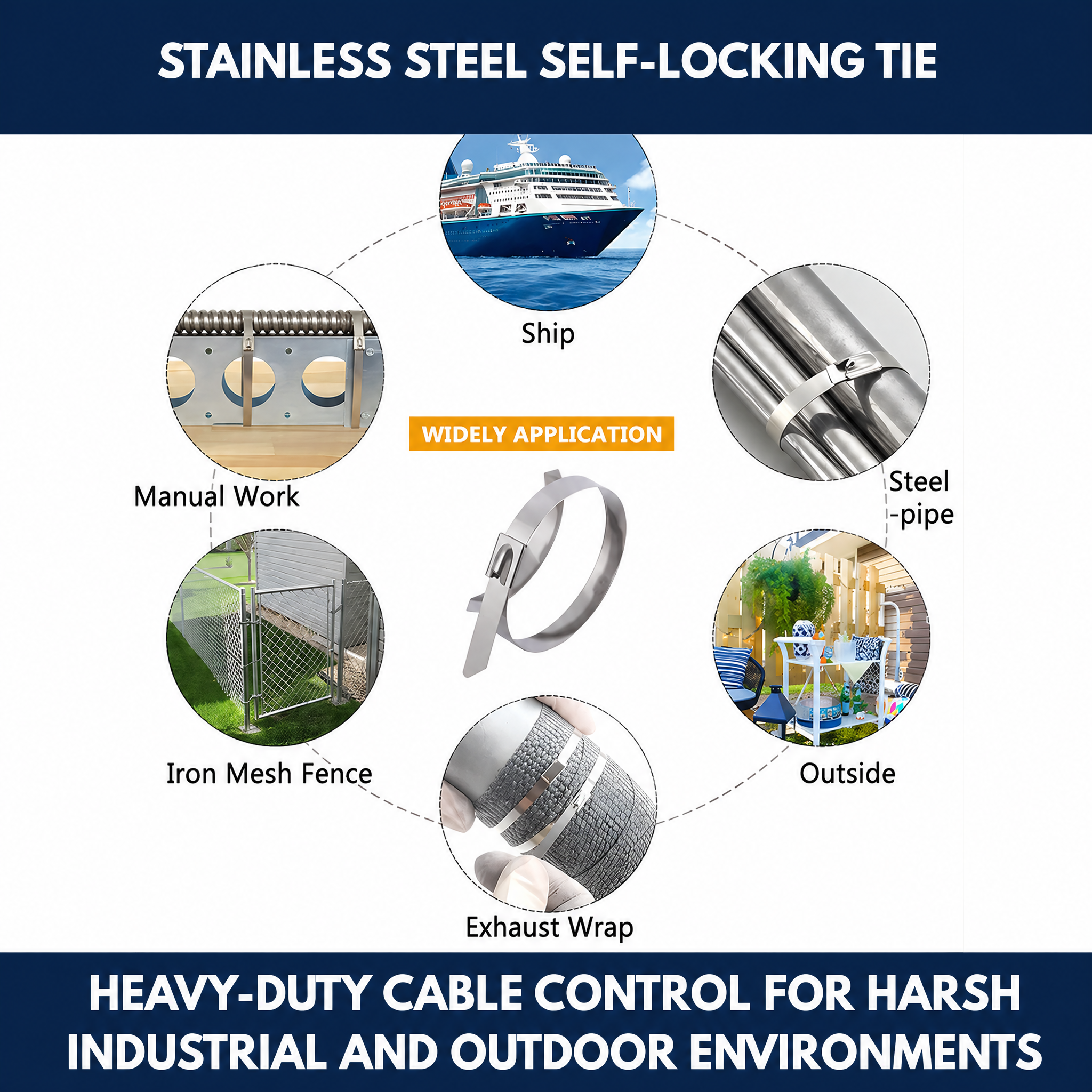Stainless Steel Self-Locking Tie