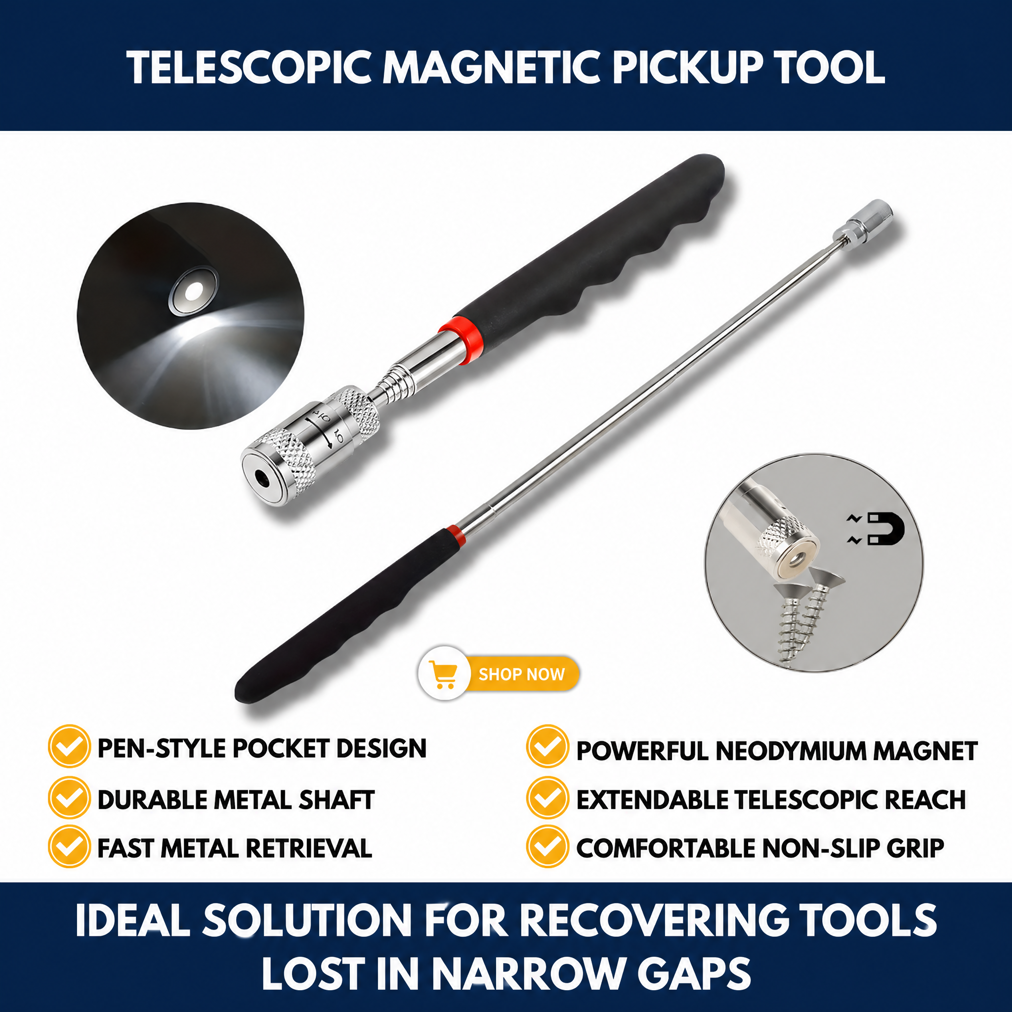 Telescopic Magnetic Pickup Tool