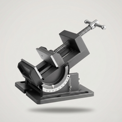 0-90° Tilting Angle Drill Press Vise — Heavy-Duty Cast Iron Bench Clamp with Precision Angle Scale view 3