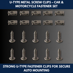 U-Type Metal Screw Clips – Car & Motorcycle Fastener Set view 5