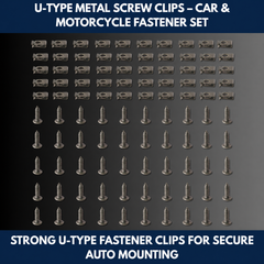 U-Type Metal Screw Clips – Car & Motorcycle Fastener Set view 9