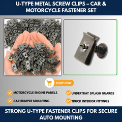 U-Type Metal Screw Clips – Car & Motorcycle Fastener Set view 3