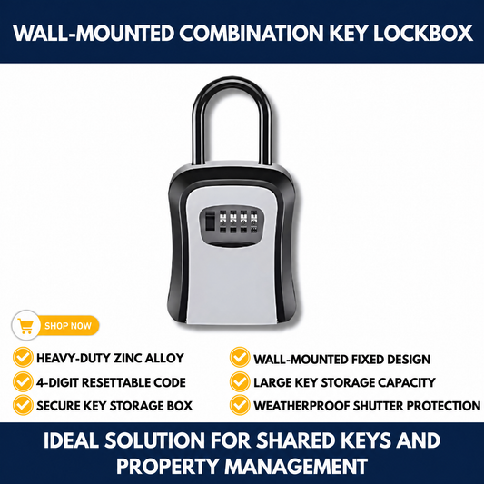 Wall-Mounted Combination Key Lockbox