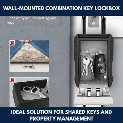 Wall-Mounted Combination Key Lockbox