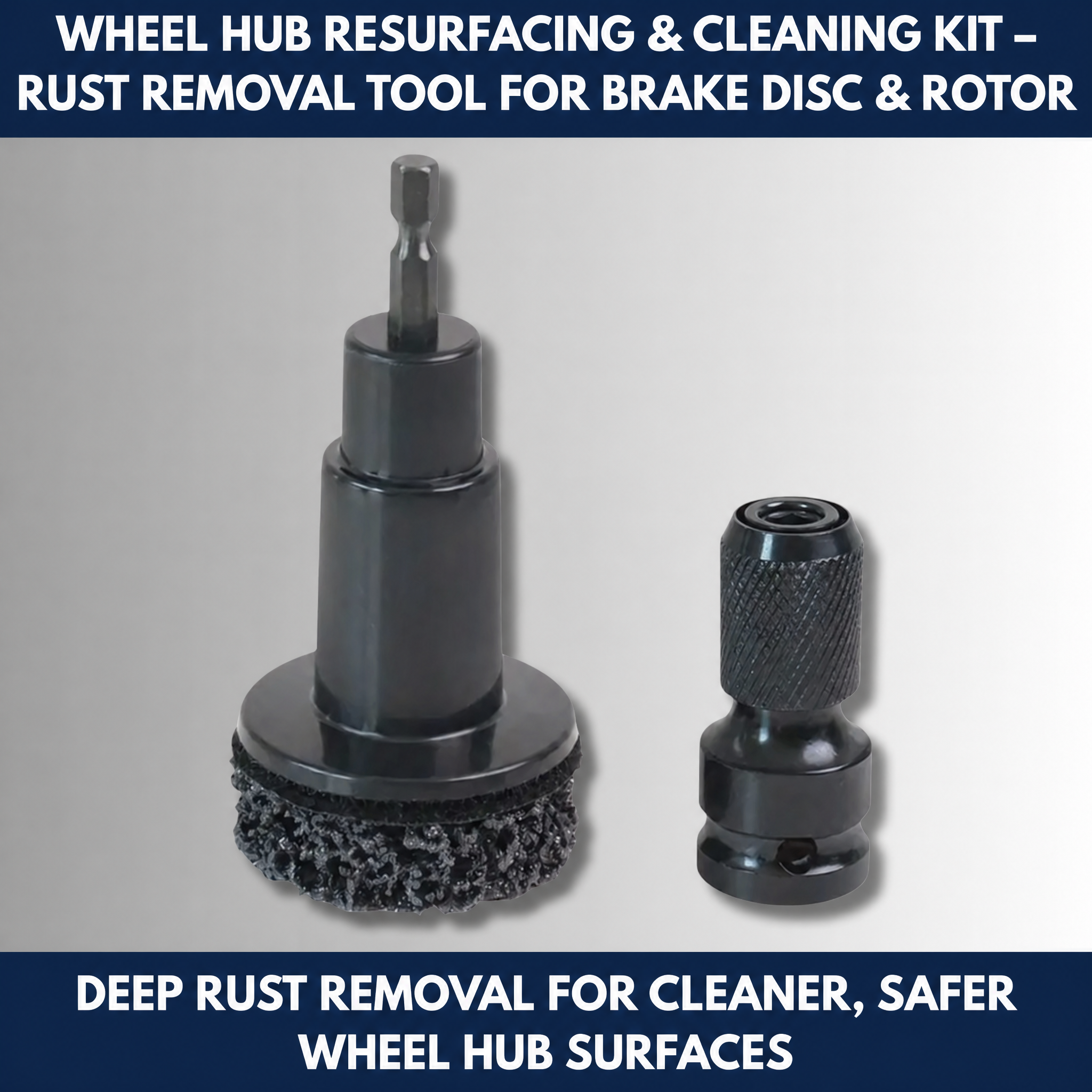 Wheel Hub Resurfacing & Cleaning Kit – Rust Removal Tool for Brake Disc & Rotor