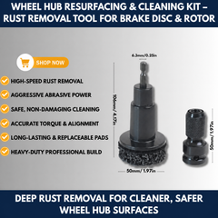 Wheel Hub Resurfacing & Cleaning Kit – Rust Removal Tool for Brake Disc & Rotor view 2