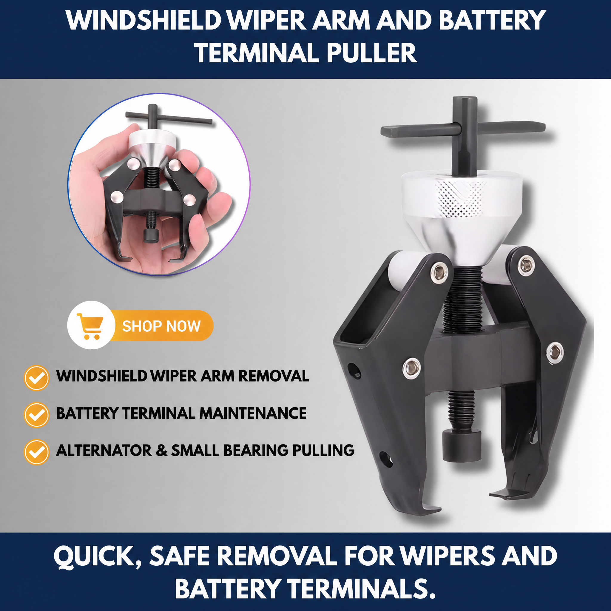 Windshield Wiper Arm and Battery Terminal Puller