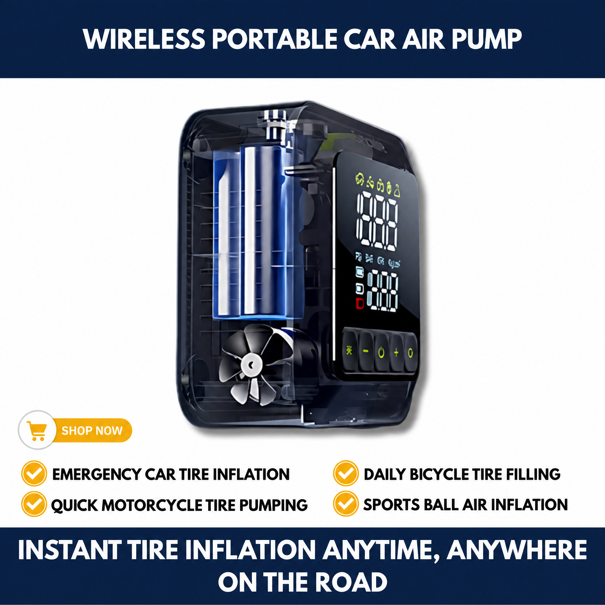 Wireless Portable Car Air Pump