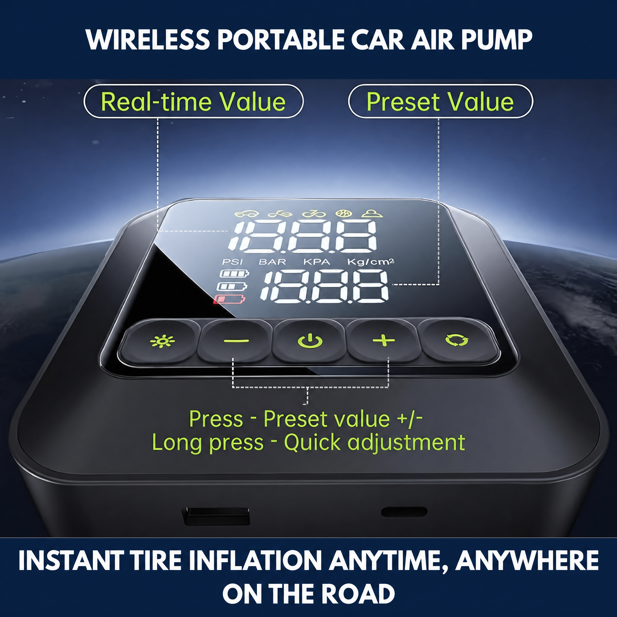Wireless Portable Car Air Pump