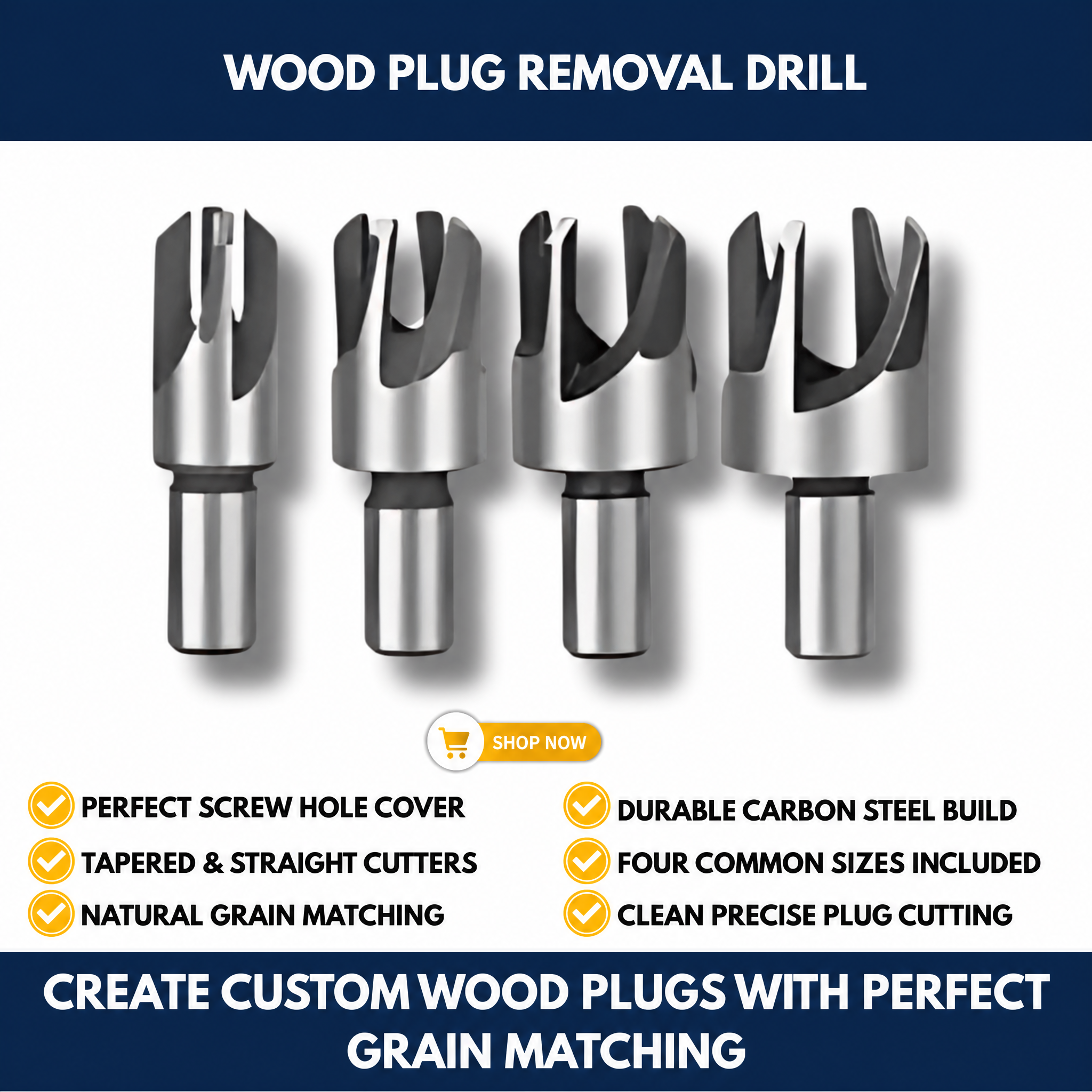 Wood Plug Removal Drill