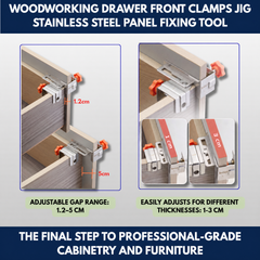 Woodworking Drawer Front Clamps Jig - Stainless Steel Panel Fixing Tool view 4